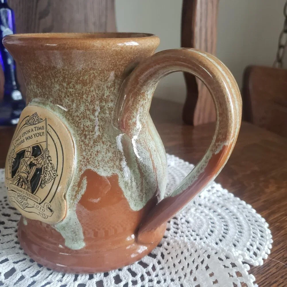 Handmade chips glaze mug